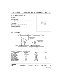 UTCAN6650 datasheet: Motor speed control circuit UTCAN6650