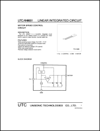 UTCAN6651 datasheet: Motor speed control circuit UTCAN6651