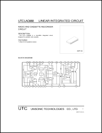 UTCLAG668 datasheet: Radio and cassette recorder circuit UTCLAG668