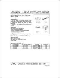 UTCLM2954-3.3 datasheet: 300mA low-dropout voltage regulator UTCLM2954-3.3