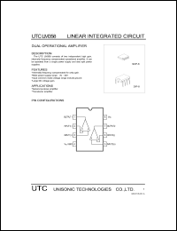 UTCLM358 datasheet: Dual operational amplifier UTCLM358