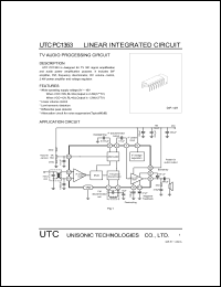 UTCPC1353 datasheet: TV  audio processing circuit UTCPC1353