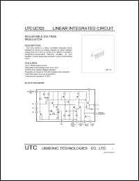 UTCUC723 datasheet: Adjustable voltage regulator UTCUC723