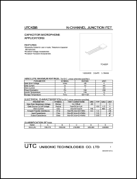 UTCK596 datasheet: Capacitor microphone application UTCK596