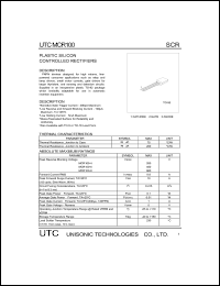 UTCMCR100-4 datasheet: 200V Plastic silicon controlled rectifier UTCMCR100-4