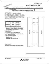 MH16S72PJB-7 datasheet: 1207959552-bit synchronous DRAM MH16S72PJB-7