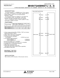 MH8S7245BWZTJ-5 datasheet: 603979776-bit synchronous DRAM MH8S7245BWZTJ-5