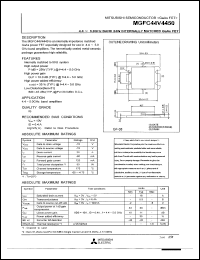 MGFC44V4450 datasheet: 4.4-5.0GHz band 24W internally matched GaAs fet MGFC44V4450