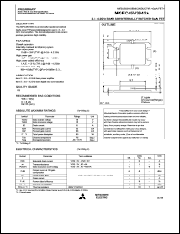 MGFC45V3642A datasheet: 3.6-4.2GHz band 32W internally matched GaAs fet MGFC45V3642A