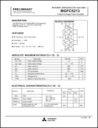 MGFC5213 datasheet: K-band 2-state power amplifier MGFC5213