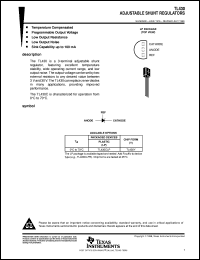 TL430CLP datasheet:  ADJUSTABLE SHUNT REGULATOR TL430CLP