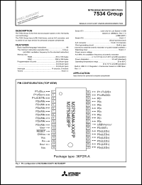 M37534M4-XXXGP datasheet: Single-chip 8-bit CMOS microcomputer M37534M4-XXXGP