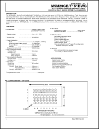 M5M29GB161BWG datasheet: 16,777,216-bit (1048,576-word by 16-bit) CMOS 3.3V-only, block erase flash memory M5M29GB161BWG