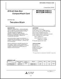 MF0128M-04BA datasheet: 8/16-bit data bus compact flash card MF0128M-04BA