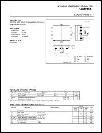 FA01219A datasheet: GaAs FET hybrid IC FA01219A