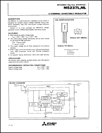 M5237ML datasheet: 3-terminal adjustable regulator M5237ML
