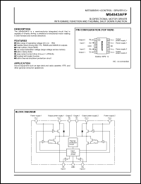 M54543AFP datasheet: Bi-directional motor driver with brake function and thermal shut down function M54543AFP