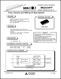 M62434FP datasheet: Sound digital controller for TV M62434FP