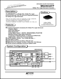 M62463FP datasheet: Dolby Pro logic surround decoder M62463FP