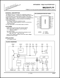 M62501FP datasheet: Synchronization deflection system control PWM IC M62501FP
