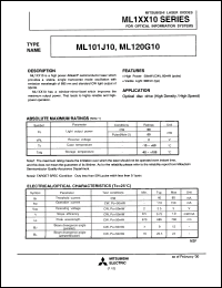ML101J10 datasheet: Laser driver IC for optical optical information systems ML101J10