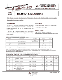 ML101J14 datasheet: Laser driver IC for optical optical information systems ML101J14