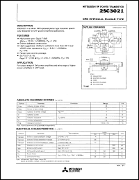 2SC3021 datasheet: NPN epitaxial planar type 2SC3021