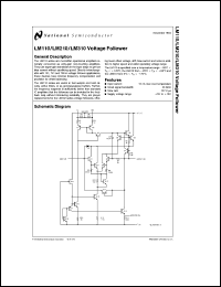 LM110H/883 datasheet: Voltage follower LM110H/883