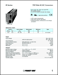 LB1740-6R datasheet: 700 Watt, input voltage range:150-264V, output voltage 53.5V (12.6A) AC-DC converter LB1740-6R