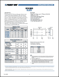 DFC10U24D12 datasheet: Input voltage range:9-36V, output voltage +/-12V (+/-400mA) dual output DFC10U24D12