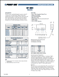 DSP1N5D17 datasheet: 1W,Input voltage range:4.5-5.5V, output voltage +/-17V (+/-30A) dual output DSP1N5D17