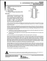 SN74S225J datasheet:  16 X 5 ASYNCHRONOUS FIFO MEMORY SN74S225J