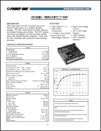 OET025YGJJ-A datasheet: 25 Watt, input voltage range:18-36V, output voltage 5-15V (3.5-0.25A) DC/DC converter OET025YGJJ-A