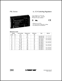 PSL366-7R datasheet: 216 Watt, input voltage range:44-144V, output voltage 36V (6A), switching regulator PSL366-7R