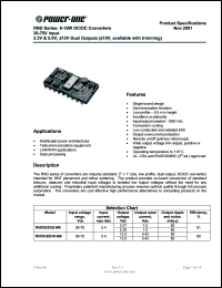 RND02ZGE-M6 datasheet: Input voltage range:36-75V, output voltage 3.27/5.2V , 1A  DC/DC converter RND02ZGE-M6