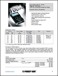 TXS75ZA datasheet: Input voltage range:36-75V, output voltage 1.5V,(75A) DC/DC converter TXS75ZA