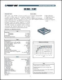 HBS066ZE-A datasheet: 75 Watt, input voltage range:34-75V, output voltage 3.3V,(20A)  DC/DC converter HBS066ZE-A
