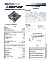 HES150ZG-A datasheet: 150 Watt, input voltage range:36-72V, output voltage 5V,(30A)   DC/DC converter HES150ZG-A