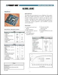 HLD15ZGE datasheet: 60 Watt, input voltage range:36-72V, output voltage 5/3.3V,(12/15A)   DC/DC converter HLD15ZGE
