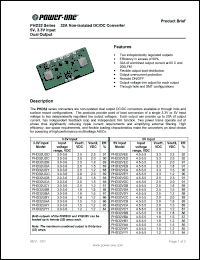 PHD32VDA datasheet: Input voltage: 4.5-5.5V,  output voltage 2.5/1.5V (32A), non-isolated DC/DC converter PHD32VDA