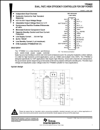 TPS5602IDBR datasheet:  DUAL HYSTERETIC SYNCHRONOUS RECTIFIER CONTROLLER TPS5602IDBR