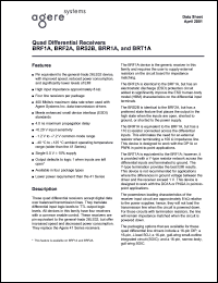 BRT1A16P datasheet: Quad differential receiver BRT1A16P
