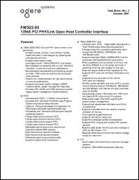 FW323-05 datasheet: 1394A PCI PHY/Link open host controller interface. FW323-05