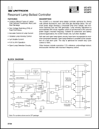 UC3872DWTR datasheet:  RESONANT LAMP BALLAST CONTROLLER UC3872DWTR