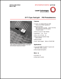 D171C004BAA datasheet: FastLight PIN photodetector. MM fiber, SC connector. D171C004BAA