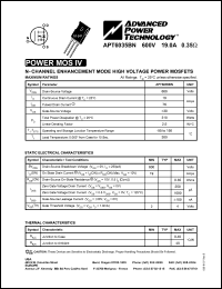 APT6035BN datasheet: 600V, 19A power MOS IV transistor APT6035BN