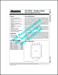 EL1503CL-T7 datasheet: High power differential line driver EL1503CL-T7