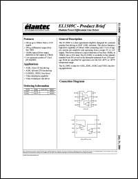 EL1509CL datasheet: Medium power differential line driver EL1509CL