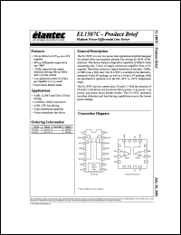 EL1507CL datasheet: Medium power differential line driver EL1507CL