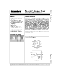 EL1510CL datasheet: Medium power differential  line driver EL1510CL